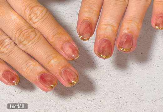 ピンクニュアンスハンドネイル